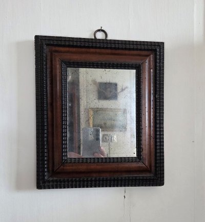 Dutch mirror - carved wood - 17th century