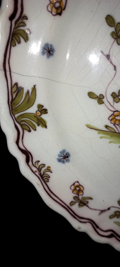 18th century earthenware plate from Moncaut