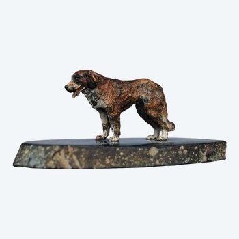 Bronzo De Vienne San Bernardo su base Agathe
