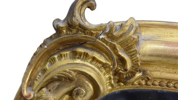 Miroir 182x124 Bois Et Stuc Doré Napoléon III époque XIXème