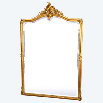 Miroir 182x124 Bois Et Stuc Doré Napoléon III époque XIXème