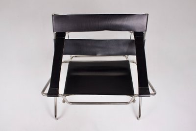 D4 Leather Folding Armchair by Marcel Breuer