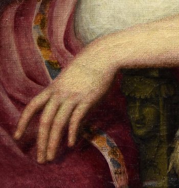 Portrait De Deux Femmes huile sur toile époque Empire