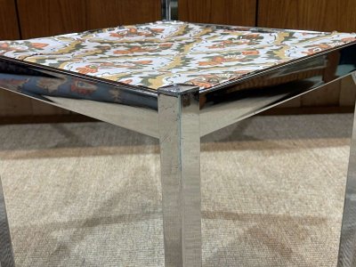 Paire de chaises chromées des années 70