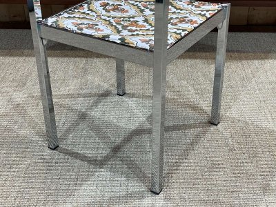 Paire de chaises chromées des années 70