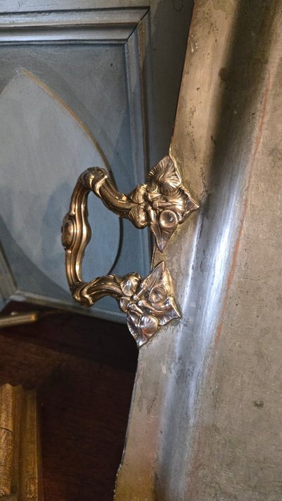 Large silver-plated metal serving tray – 19th century