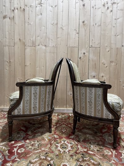 Paar Sessel - Schäferinnen im Louis XVI-Stil