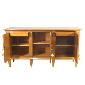 Mahogany and Bronze 1940s Sideboard by Pierre Lardin