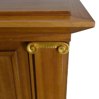 Mahogany and Bronze 1940s Sideboard by Pierre Lardin