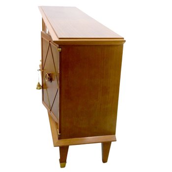 Mahogany and Bronze 1940s Sideboard by Pierre Lardin