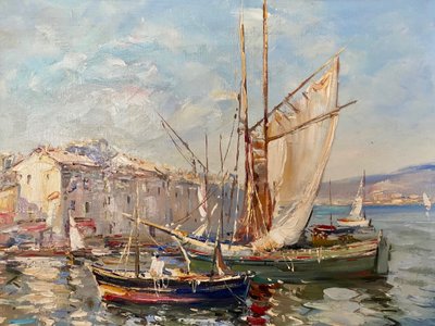 Porto di Saint Tropez di Paul Maugain (XX secolo)