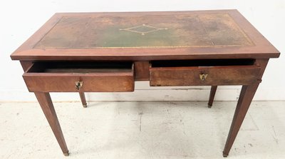 Louis XVI style desk in mahogany and veneer, 20th century