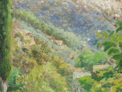 „Südliche Landschaft“, Öl auf Karton von Henri Vignet