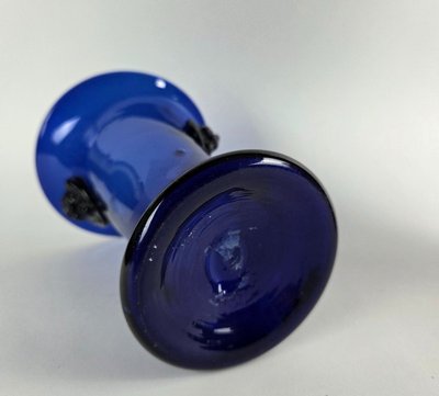 Blue glass flower pot - 18th century