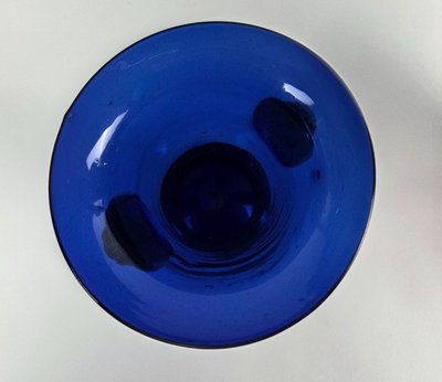 Blue glass flower pot - 18th century
