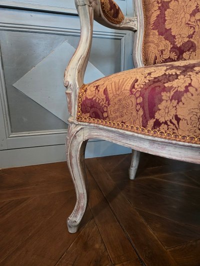 Pair of Louis XV period dressing chairs.