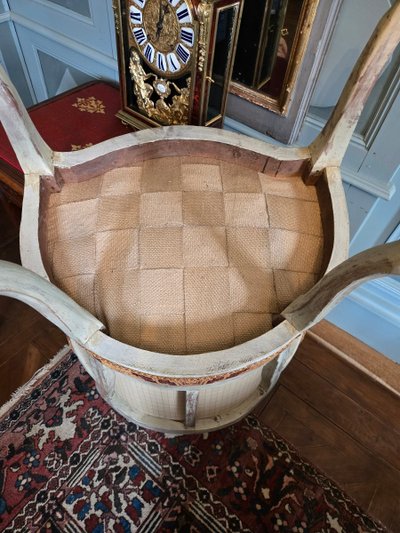 Pair of Louis XV period dressing chairs.