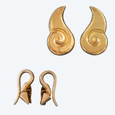 Lalaounis Paar goldene Ohrclips