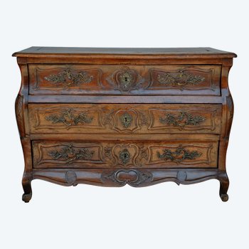 Commode Tombeau En Noyer époque XVIIIème