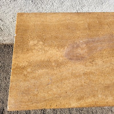 Couchtisch, 160 cm lang, Marmor und geschnitztes Holz, 18. Jahrhundert