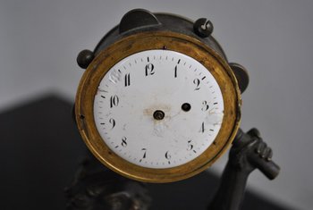 Harlequin Baby Bronze Clock Breguet mechanism 19th century