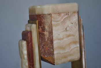 Art Deco 1930's Modernist Onyx Trim Clock