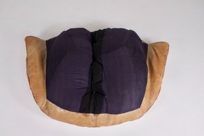 Fauteuil Pivotant en Rotin et Cuir par Gerard Van Den Berg