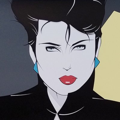 Superbe affiche originale de Patrick Nagel des années 1990, intitulée « Veste ouverte ».
