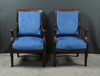 Paire de Fauteuils en Acajou, époque Restauration – Début XIXe