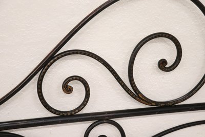 Letto matrimoniale antico in ferro battuto, Italia XIX secolo