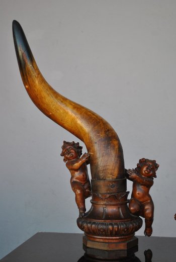 Pair Of Sculptures With Babies XIXth Century