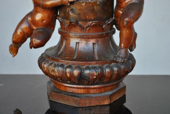 Pair Of Sculptures With Babies XIXth Century