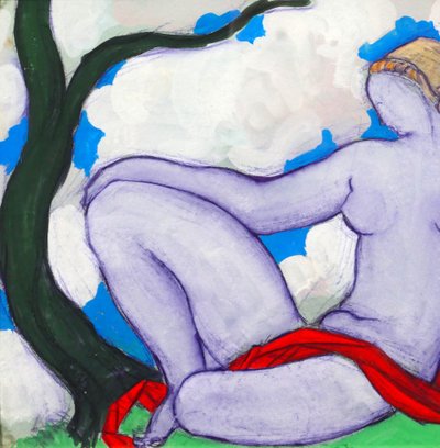 Robert BARILLOT 1921-2001 Nude woman, drawing, circa 1940-50 Valenciennes Nord painting sculpture