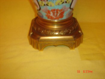 Paar China Lampen Montiert Bronze