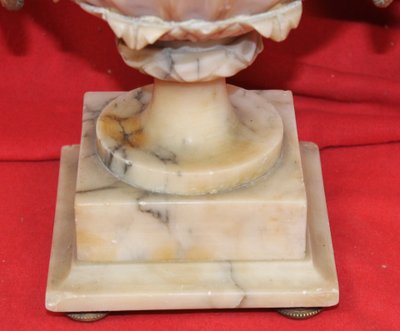 Louis XVI style marble lamp, late 19th century