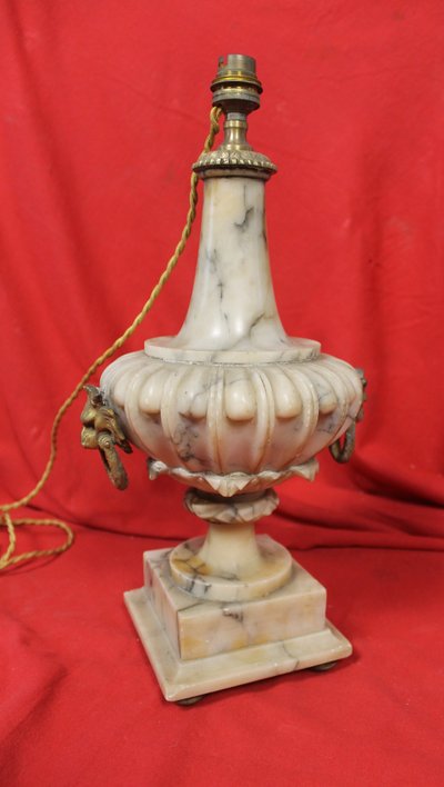 Louis XVI style marble lamp, late 19th century