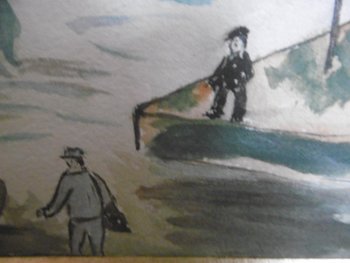 Elisée Maclet "Die Maas" Aquarell