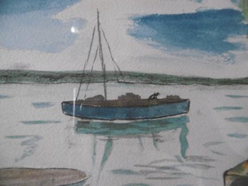 Elisée Maclet "Die Maas" Aquarell