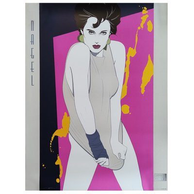 Superbe affiche originale de Patrick Nagel « Splash » des années 1990