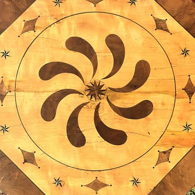 Guéridon marqueté, début XIXème siècle