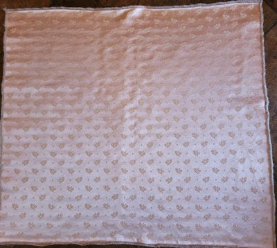 6 pink lampas presentation samples, late 19th century