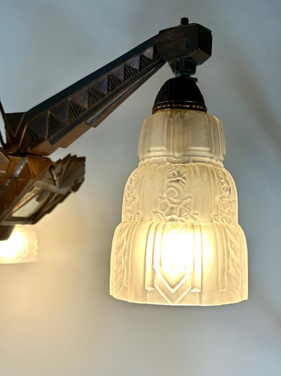 Art Deco 4-light chandelier, 1930