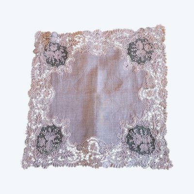 Fazzoletto in pizzo di Bruxelles, XIX secolo