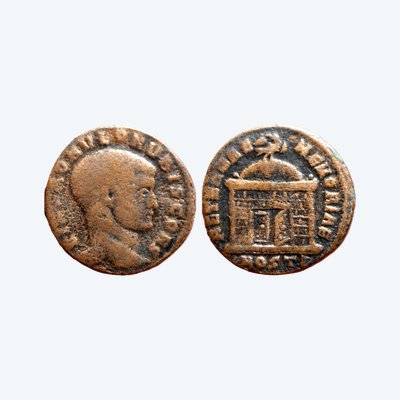 Follis „AETERNAE MEMORIAE“ – Divus Romulus – Echtheitszertifikat