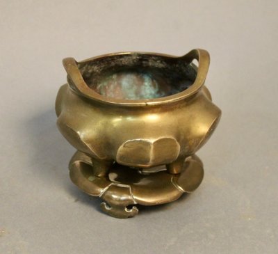 Brûle-parfum Tripode En Bronze Chine XIXème 