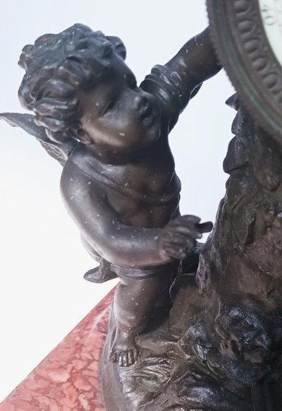 Louis HOTTOT (1834-1905) Grande sculpture en régule Rêverie