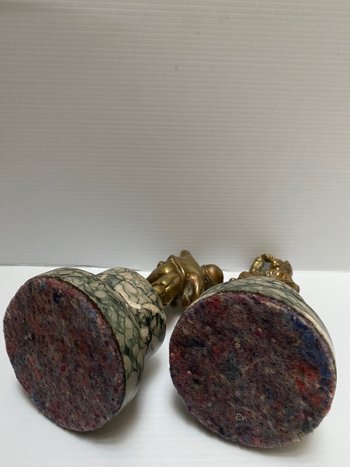 COPPIA DI SOGGETTI IN BRONZO