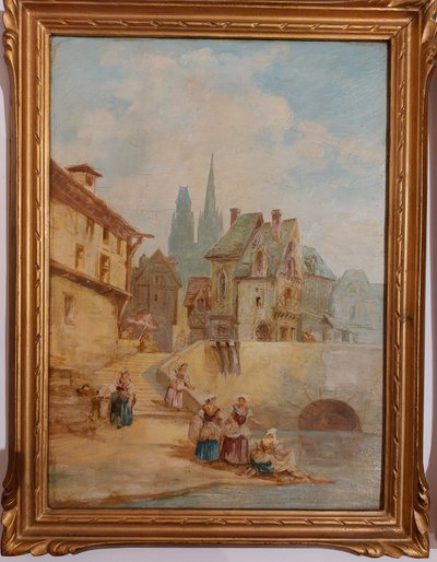 H. GODELET - Paire d'huiles sur panneau - Rouen - XIXéme siècle
