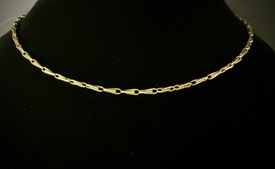 18K yellow gold necklace, 38 cm