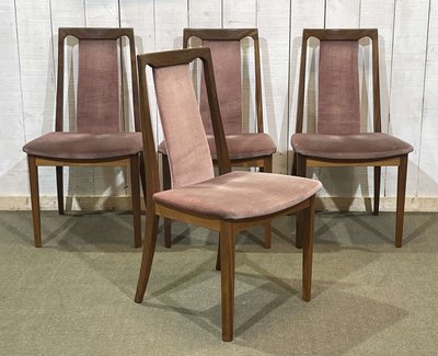 Set of 4 GPlan teak chairs from the 1980s